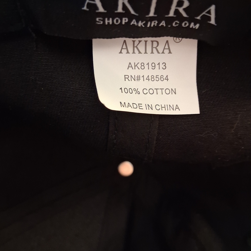 AKIRA Black Cotton Cap CIOA B**CH - Picture 4 of 4